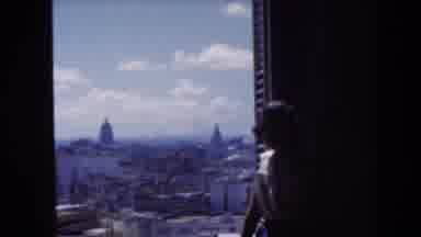 Florida USA (1975): Woman Sits In The Window And Takes In A Lovely View Of The Sea