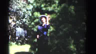 Florida USA (1975): A Person Is Posing To Photo On The Garden