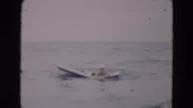 Florida USA (1975): Woman Floating On A Raft In The Ocean