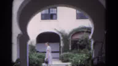 Florida USA (1975): Woman Stopped To Look At The Statues In The Garden
