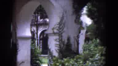 Florida USA (1975): A View Of A Person Walking By Admiring Huge Cathedral