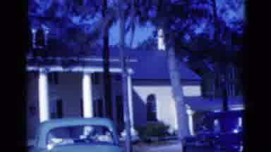 FLORIDA USA-1975: A View Of Old Style Houses And Antique Cars