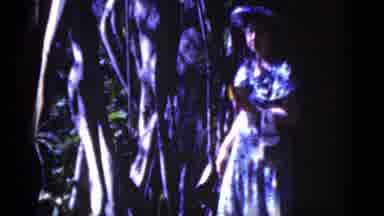 Florida USA (1975): Woman Standing Outside With Book And Then Camera Moves To A