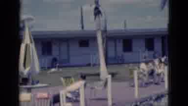 Florida USA (1975): People Outside In Their Lounge Chairs On A Hot Sunny Day