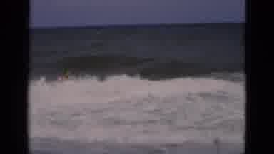 Florida USA (1975): Middle Aged Man In Heavy Surf