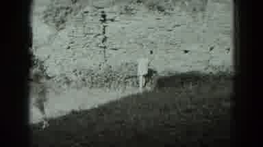 West Germany (1951): Little Curly Haired Blonde Girl Running Outside Of Castle