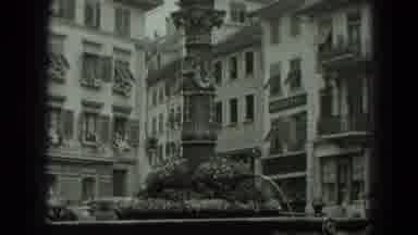 West Germany (1951): Statue Shown In Center Of Town Square