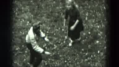 West Germany (1951): Boy Has Fun With Girl In Outdoor Area Of ââHome With