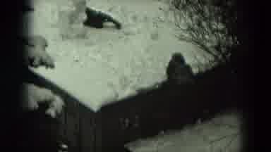 West Germany (1951): Kids Playing Outside In The Snow Building Snowmen And Snow