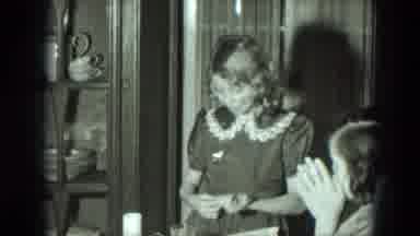 West Germany (1951): A Black And White Home Movie Of Girls At Table Rapping Or