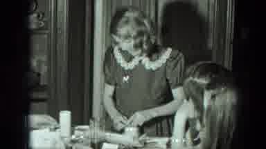 West Germany (1951): Girl Unwrapping Birthday Present