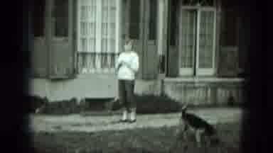 West Germany (1951): Young Girl Walks Away Leaving Pet Behind In The Yard And Pet