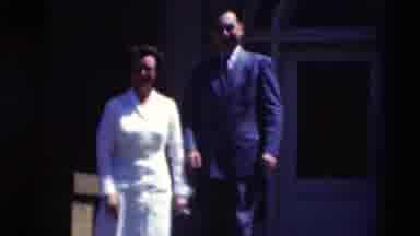 Paducah Kentucky USA (1951): Two People Walking With Talking In Steps
