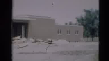 Paducah Kentucky USA (1951): Tan Colored Building Construction Site On A Sunny Day
