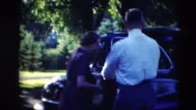 Paducah Kentucky USA (1951): Well Dressed Man Being A Gentleman By Opening A Car