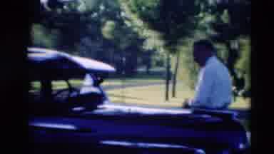 Paducah Kentucky USA (1951): Man Going For A Drive In His Car Next To His Wife On