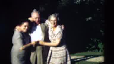 Paducah Kentucky USA-1951: Friends Hug Each Other At A Time Of Fellowship