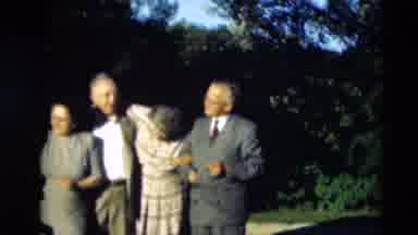Paducah Kentucky USA (1951): People Standing For Group Picture On A Bright Sunny