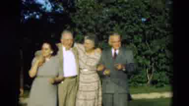 Paducah Kentucky USA (1951): Six Elderly Adults Well Dressed Coat Tie Laughing
