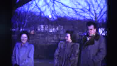 Paducah Kentucky USA (1951): Four Members Are Talking Very Happily In The Outside
