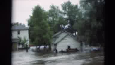 Paducah Kentucky USA (1951): The Destructive Effects Of Flooding And Houses Are