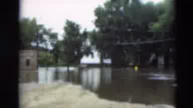 Paducah Kentucky USA (1951): Cloudy Day Where A Flood Has Swept A Neighborhood