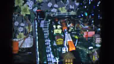 Cleveland Ohio (1951): Miniature Village And Train Set Beneath Trimmed Holiday