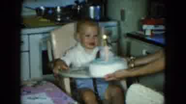 Cleveland Ohio (1951): Little Boy Happily Sitting In His High Chair Being Shown