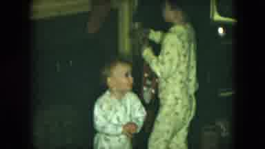 Cleveland Ohio (1951): Christmastime Scene Of Two Boys With One Of The Boys