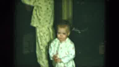 Cleveland Ohio (1951): Christmas Time Two Brothers Hanging Stockings Over The