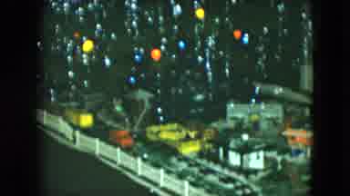 Cleveland Ohio (1951): Vintage Christmas Village Under Decorated Tree With Train