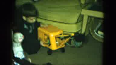 Cleveland Ohio (1951): Home Video Of A Boy And A Yellow Construction Digger Toy