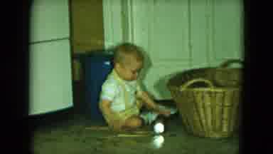 Cleveland Ohio (1951): An Infant Playing On Floor Then Stands Up
