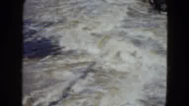 Cleveland Ohio (1951): Rapid Waterfalls In Outdoor Wilderness With Trees And