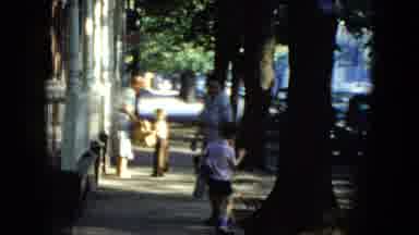Cleveland Ohio (1951): Sidewalk Setting With A Lot Of People Running Around The