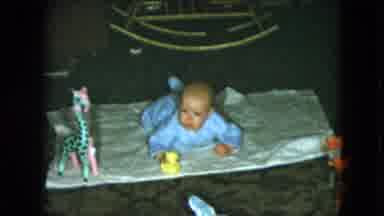 Cleveland Ohio (1951): Cute Baby Wiggles Around