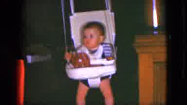 Cleveland Ohio (1951): The Baby Is Enjoying The Cradle With Her Toy In Her Home