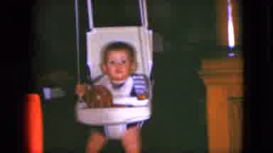Cleveland Ohio (1951): A Boy Hangs From A Wing Inside While Waiting The Person