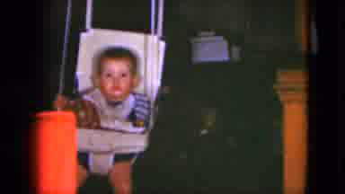 Cleveland Ohio (1951): A Little Child Is Playing With Her Parents She Enjoy