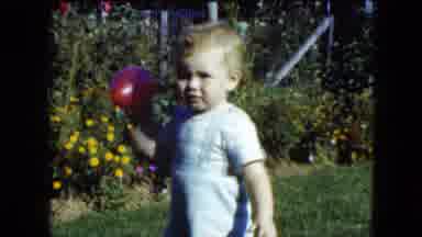 Cleveland Ohio (1951): Little Girl Playing Outside With Her Balloon