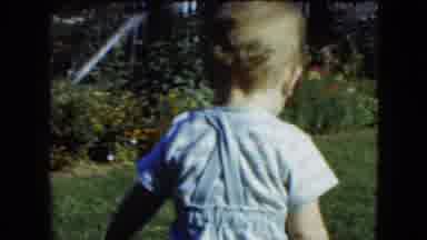 Cleveland Ohio (1951): A Little Boy Playing In The Garden With Balloons