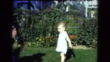 Cleveland Ohio (1951): A Little Child Posing The Photograph In The Garden