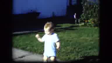 Cleveland Ohio (1951): Small Boy Walking Across The Yard