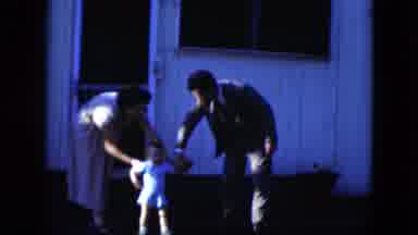Cleveland Ohio (1951): Man And Woman Play With Child Outside The House On A Nice