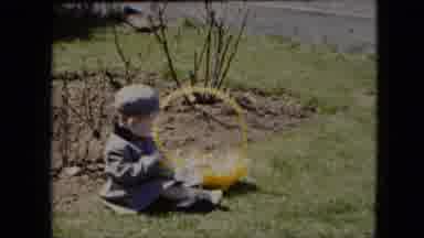 Cleveland Ohio (1951): Child Plays Outside The House On A Beautiful Sunny Day On A