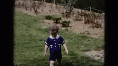 Cleveland Ohio (1951): A Little Boy Walking And Waving His Hand Then Standing