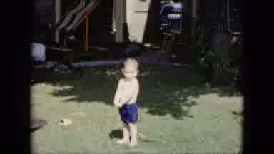 Cleveland Ohio (1951): Family Home Movie Child Playing In Garden
