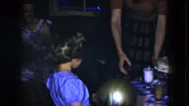 Cleveland Ohio (1951): Little Girl Walking Up To And Then Sitting Down At A Table