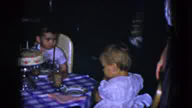 Cleveland Ohio (1951): A Little Boy Celebrating Her Birthday With Family