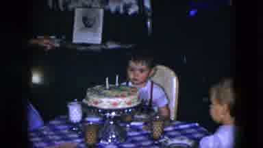 Cleveland Ohio (1951): Tow Years Old's Birthday Party Complete With Cake Candles